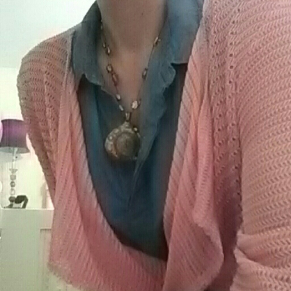 Loose weave shrug